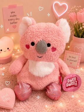 BumBumz 🐨 Killian the Pink Koala Valentine Plush — Sparkle Feet 7.5 inches